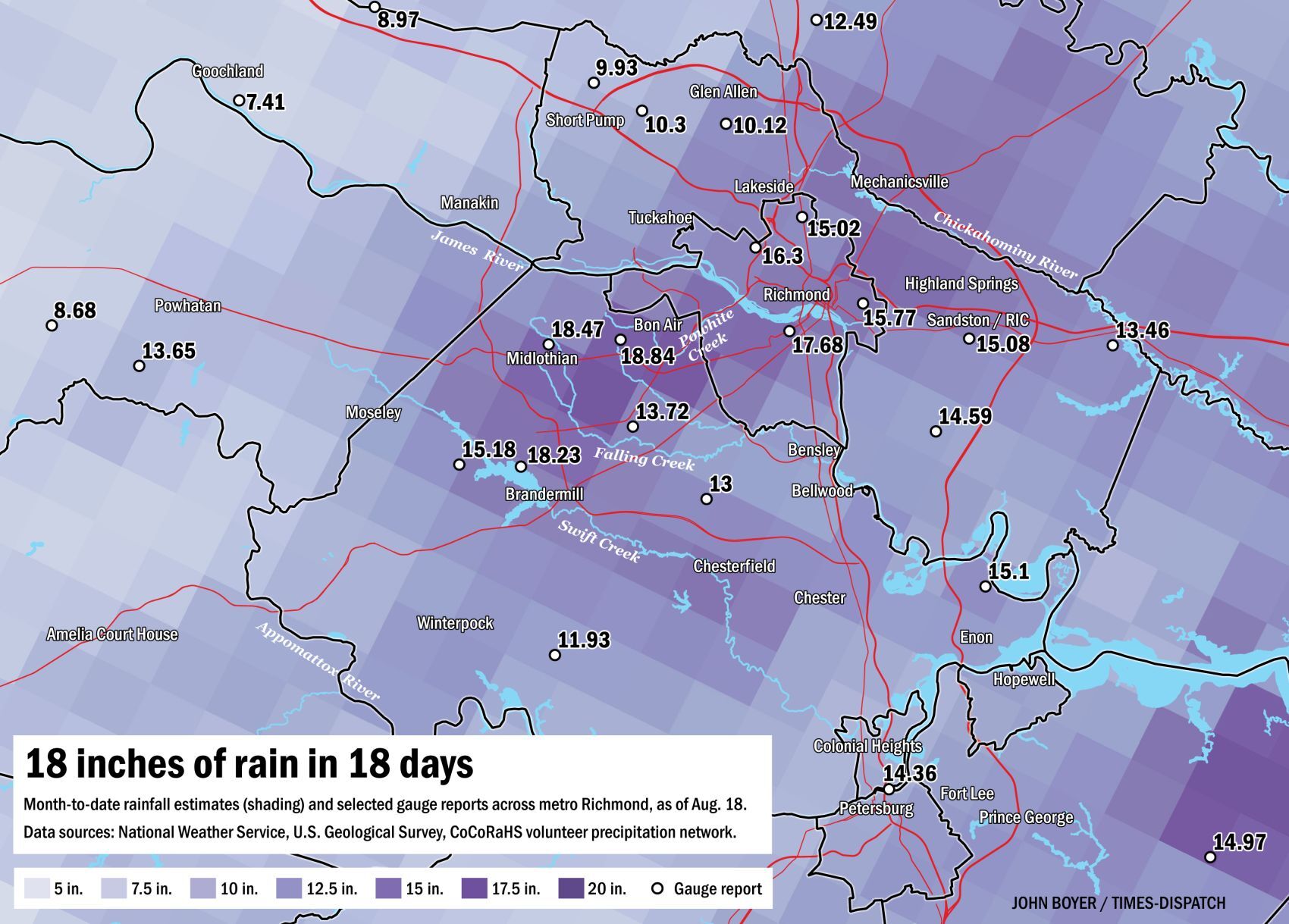 18 inches of rain in 18 days